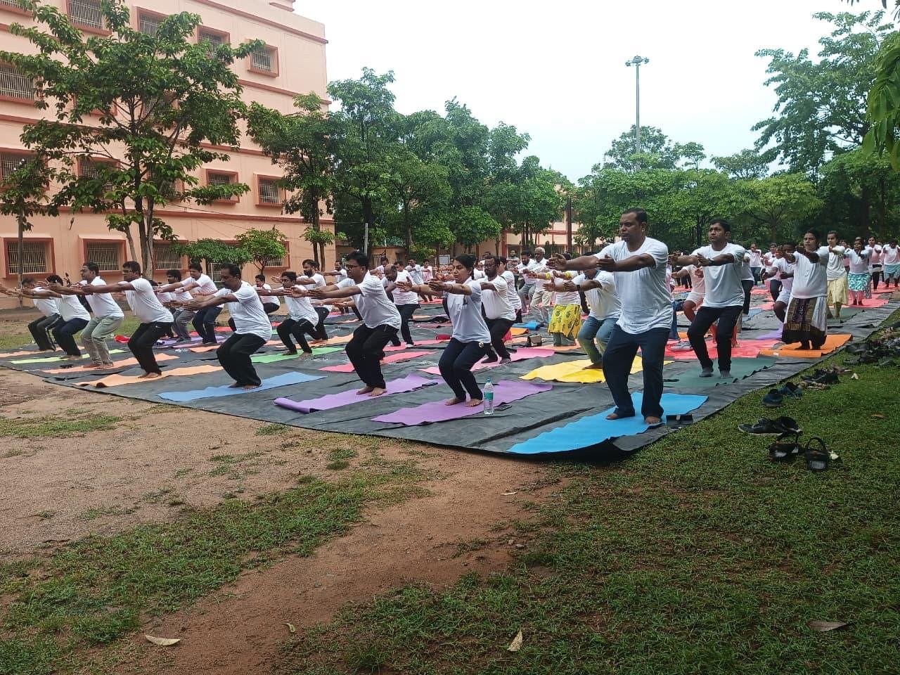 Yoga session for staff and students